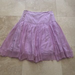 Elie Tahari Lavender Layered Cotton Skirt NWOT 2